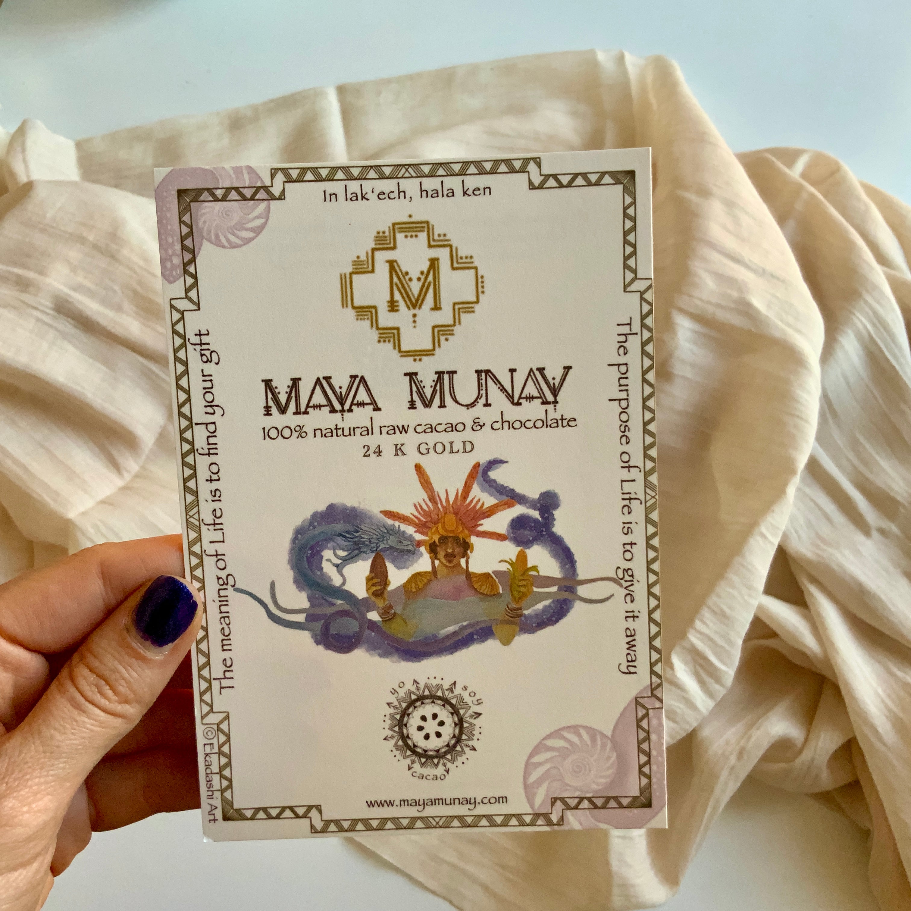 Postal de Mayamunay motivo Kukulkán 