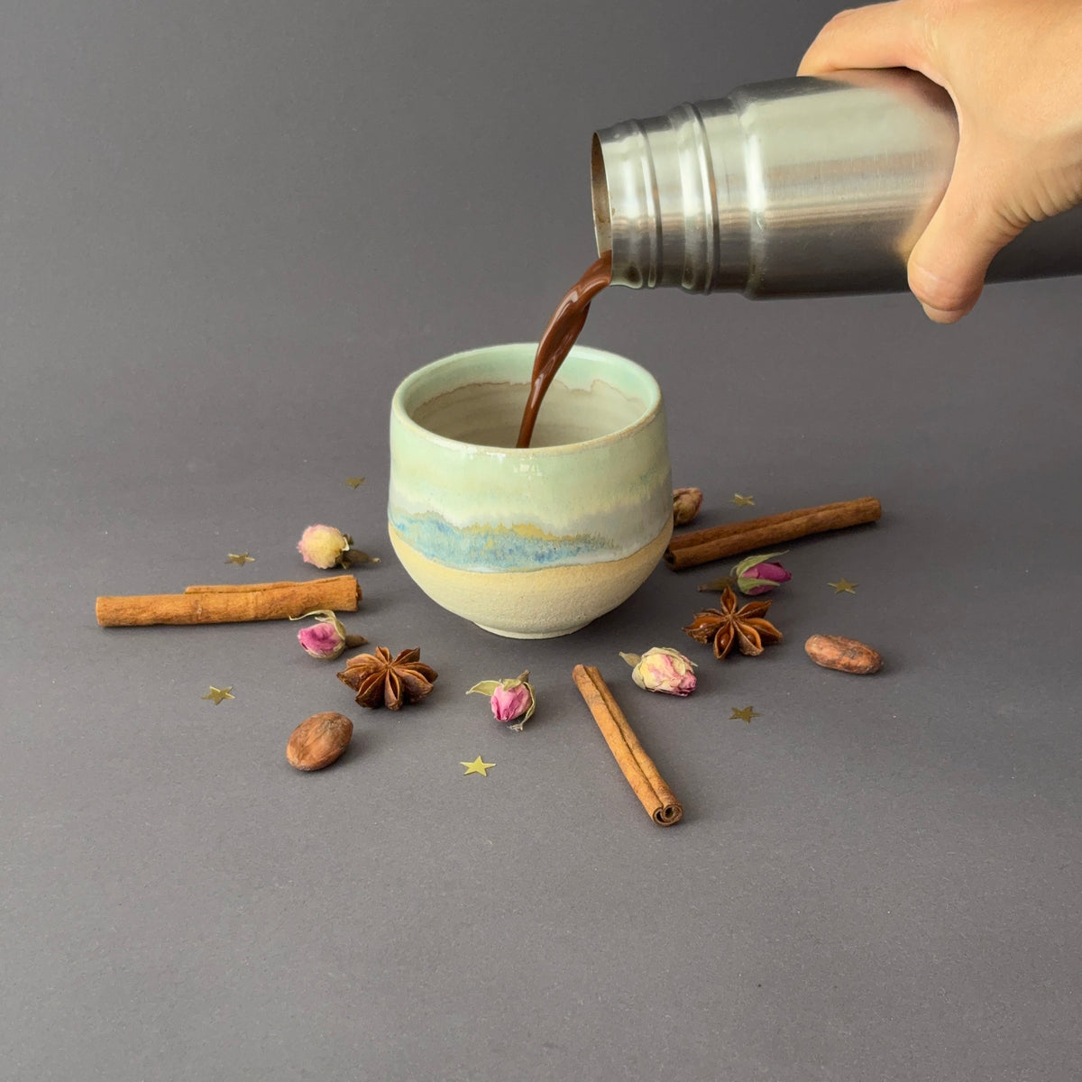 Tasse blau_MayaMunay, Kakaotasse