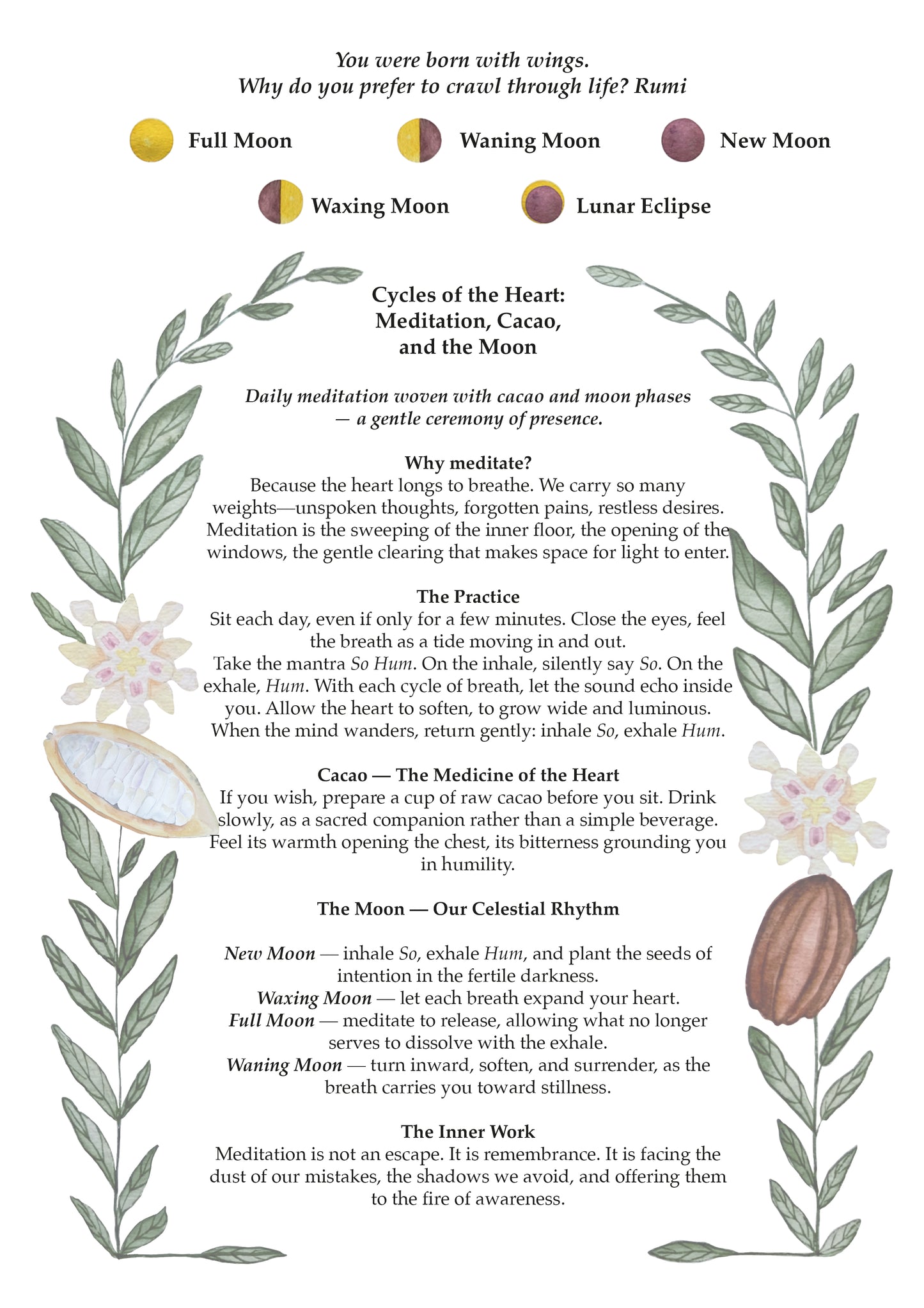 Mayamunay lunar calendar 