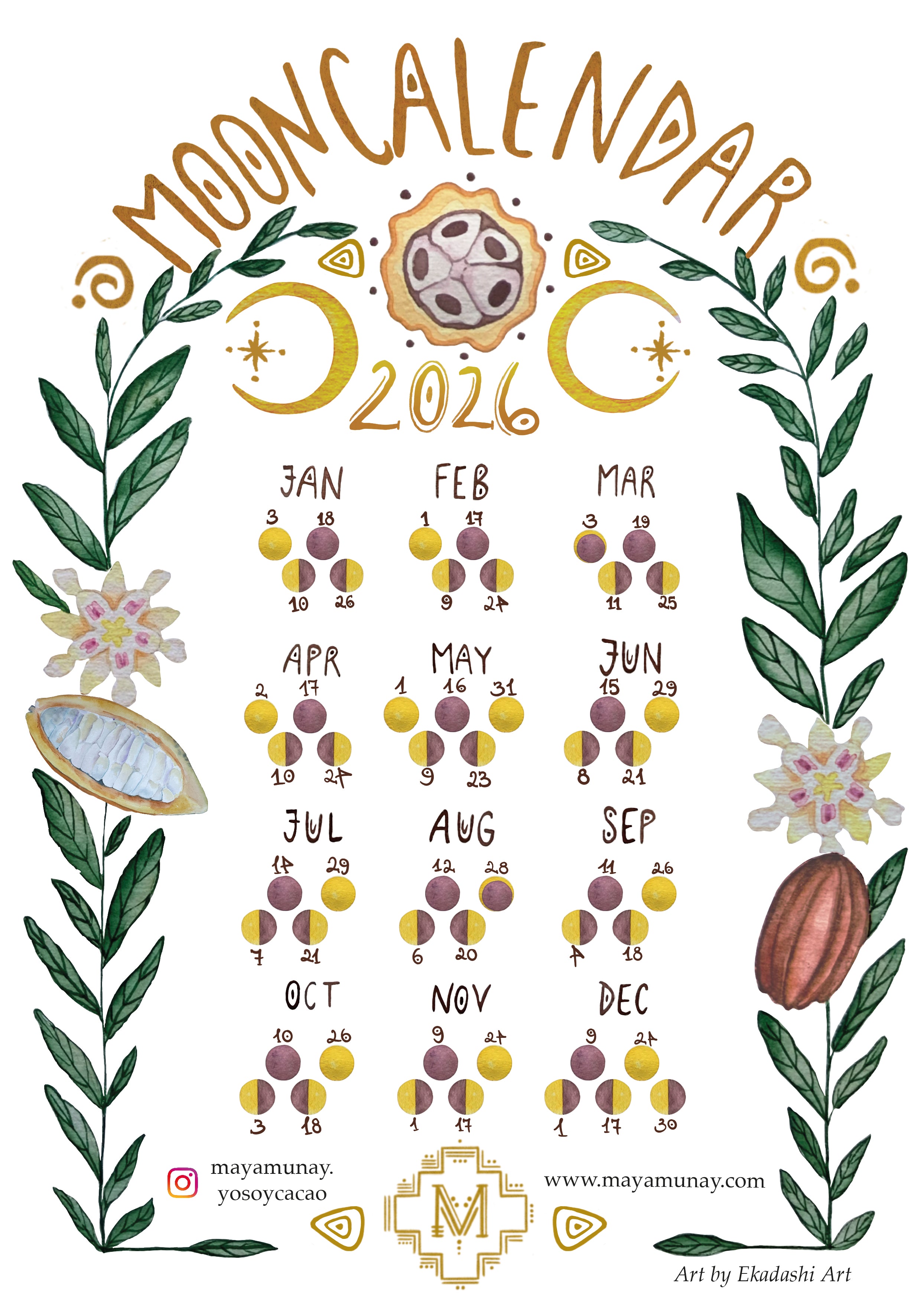 Mayamunay lunar calendar 